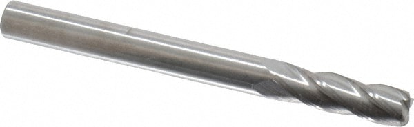 Corner Radius End Mill: 3/16" Dia, 5/8" LOC, 0.03" Radius, 4 Flutes, Solid Carbide