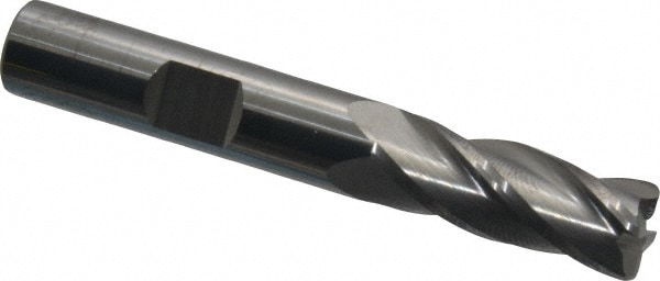 SGS 38051 Corner Radius End Mill: 3/8" Dia, 1" LOC, 0.045" Radius, 4 Flutes, Solid Carbide Image