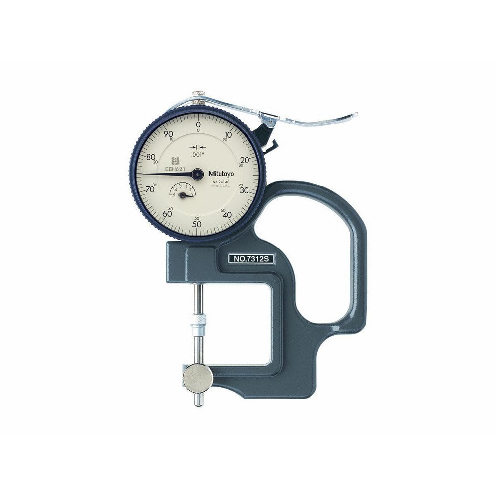 Mitutoyo 7312S 0 to 1/2" Measurement, 0.001" Graduation, 1.1811" Throat Depth, Dial Thickness Gage Image