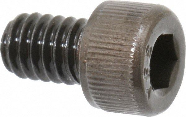 Value Collection 307070PR Hex Head Cap Screw: #8-32 x 1/4", Alloy Steel, Black Oxide Finish Image