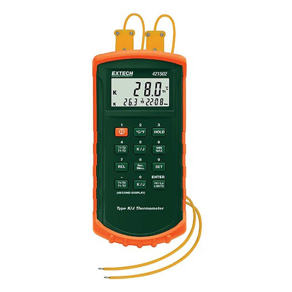 Extech 421502 Digital Dual Input Digital Thermometer: 2,498 ° F 