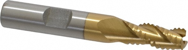 Value Collection 724-6418 Square End Mill: 5/16 Dia, 3/4 LOC, 3/8 Shank Dia, 2-1/2 OAL, 3 Flutes, Cobalt Image