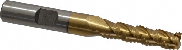 Value Collection 724-6421 Square End Mill: 5/16 Dia, 1-1/8 LOC, 3/8 Shank Dia, 2-15/16 OAL, 3 Flutes, Cobalt Image