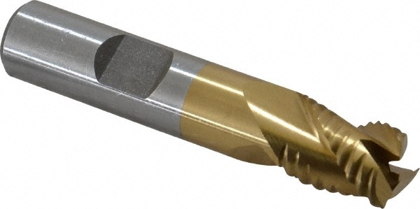 Value Collection 724-6451 Square End Mill: 1/2 Dia, 5/8 LOC, 1/2 Shank Dia, 2-5/8 OAL, 3 Flutes, Cobalt Image