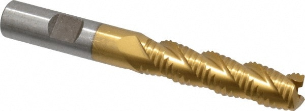 Value Collection 724-6463 Square End Mill: 1/2 Dia, 2 LOC, 1/2 Shank Dia, 4 OAL, 3 Flutes, Cobalt Image