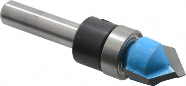 1/2" Diam, 1/2" LOC, 2 Flute Carbide-Tipped Edge Profile V-Groove Router Bit