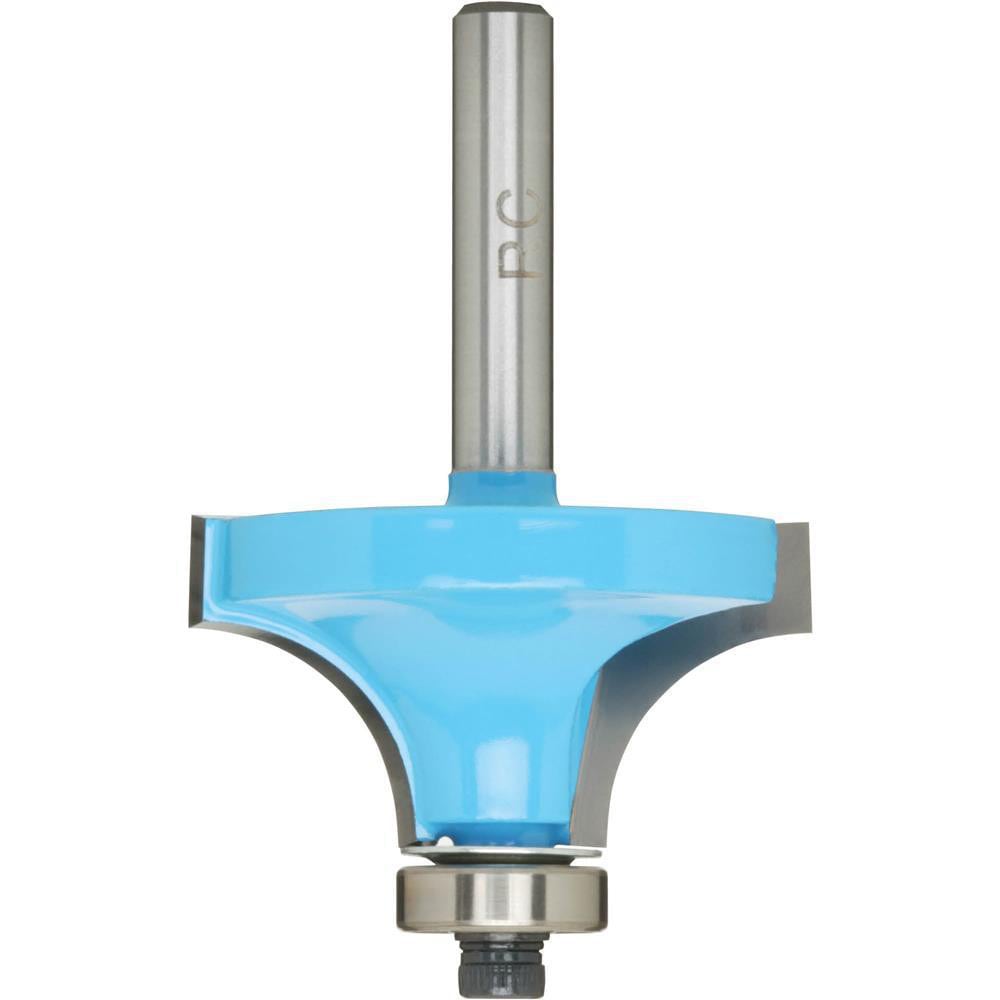 1-1/2" Diam, 3/4" LOC, 2 Flute Carbide-Tipped Edge Profile Round-Over Router Bit