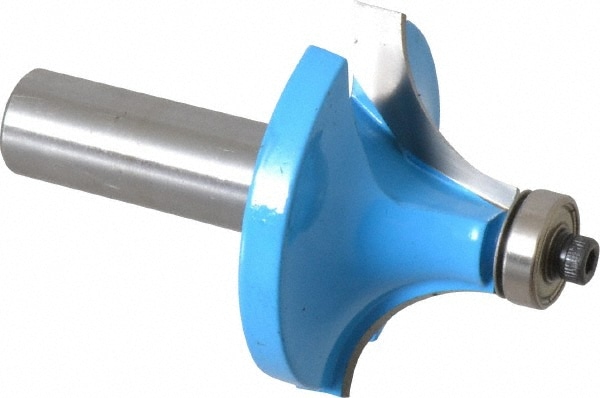 1-3/4" Diam, 7/8" LOC, 2 Flute Carbide-Tipped Edge Profile Round-Over Router Bit