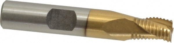 Value Collection 724-3047 Square End Mill: 5/16 Dia, 7/16 LOC, 3/8 Shank Dia, 2-3/16 OAL, 3 Flutes, Cobalt Image