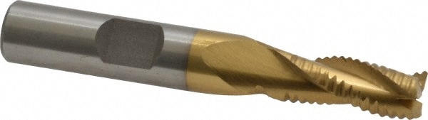 Value Collection 724-3050 Square End Mill: 5/16 Dia, 3/4 LOC, 3/8 Shank Dia, 2-1/2 OAL, 3 Flutes, Cobalt Image