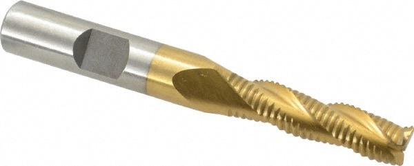 Value Collection 724-3056 Square End Mill: 5/16 Dia, 1-1/8 LOC, 3/8 Shank Dia, 2-15/16 OAL, 3 Flutes, Cobalt Image