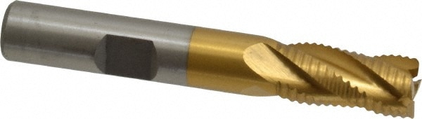 Value Collection 724-3077 Square End Mill: 3/8 Dia, 3/4 LOC, 3/8 Shank Dia, 2-1/2 OAL, 4 Flutes, Cobalt Image