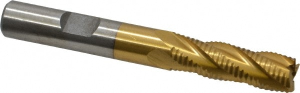 Value Collection 724-3086 Square End Mill: 3/8 Dia, 1-1/8 LOC, 3/8 Shank Dia, 2-15/16 OAL, 4 Flutes, Cobalt Image