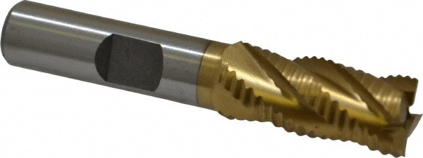 Value Collection 724-3094 Square End Mill: 7/16 Dia, 1 LOC, 3/8 Shank Dia, 2-5/16 OAL, 4 Flutes, Cobalt Image