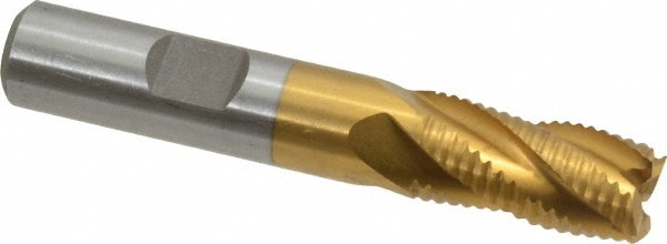 Value Collection 724-3113 Square End Mill: 1/2 Dia, 1 LOC, 1/2 Shank Dia, 3 OAL, 4 Flutes, Cobalt Image