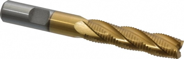 Value Collection 724-3122 Square End Mill: 1/2 Dia, 2 LOC, 1/2 Shank Dia, 4 OAL, 4 Flutes, Cobalt Image