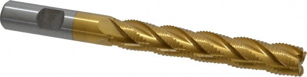 Value Collection 724-3128 Square End Mill: 1/2 Dia, 3 LOC, 1/2 Shank Dia, 5 OAL, 4 Flutes, Cobalt Image