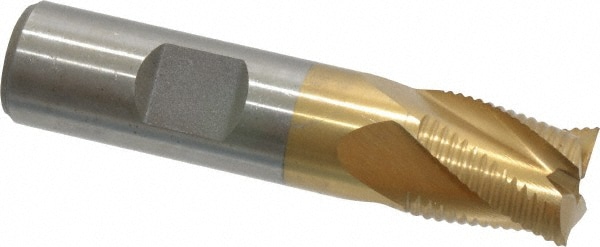 Value Collection 724-3140 Square End Mill: 5/8 Dia, 3/4 LOC, 5/8 Shank Dia, 2-7/8 OAL, 4 Flutes, Cobalt Image