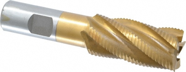 Value Collection 724-3239 Square End Mill: 1 Dia, 2 LOC, 3/4 Shank Dia, 4-1/4 OAL, 5 Flutes, Cobalt Image