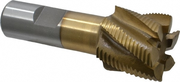 Value Collection 724-3287 Square End Mill: 1-1/4 Dia, 1-1/8 LOC, 3/4 Shank Dia, 3-3/8 OAL, 6 Flutes, Cobalt Image