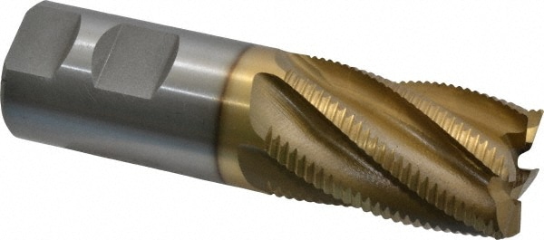 Value Collection 724-3302 Square End Mill: 1-1/4 Dia, 2 LOC, 1-1/4 Shank Dia, 4-1/2 OAL, 6 Flutes, Cobalt Image