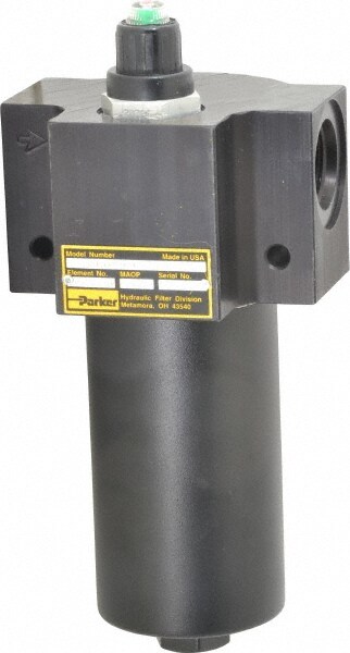 Hydraulic Filter Assembly: 10 µm, Microglass Body, Microglass Media, 1-1/16-12 Thread