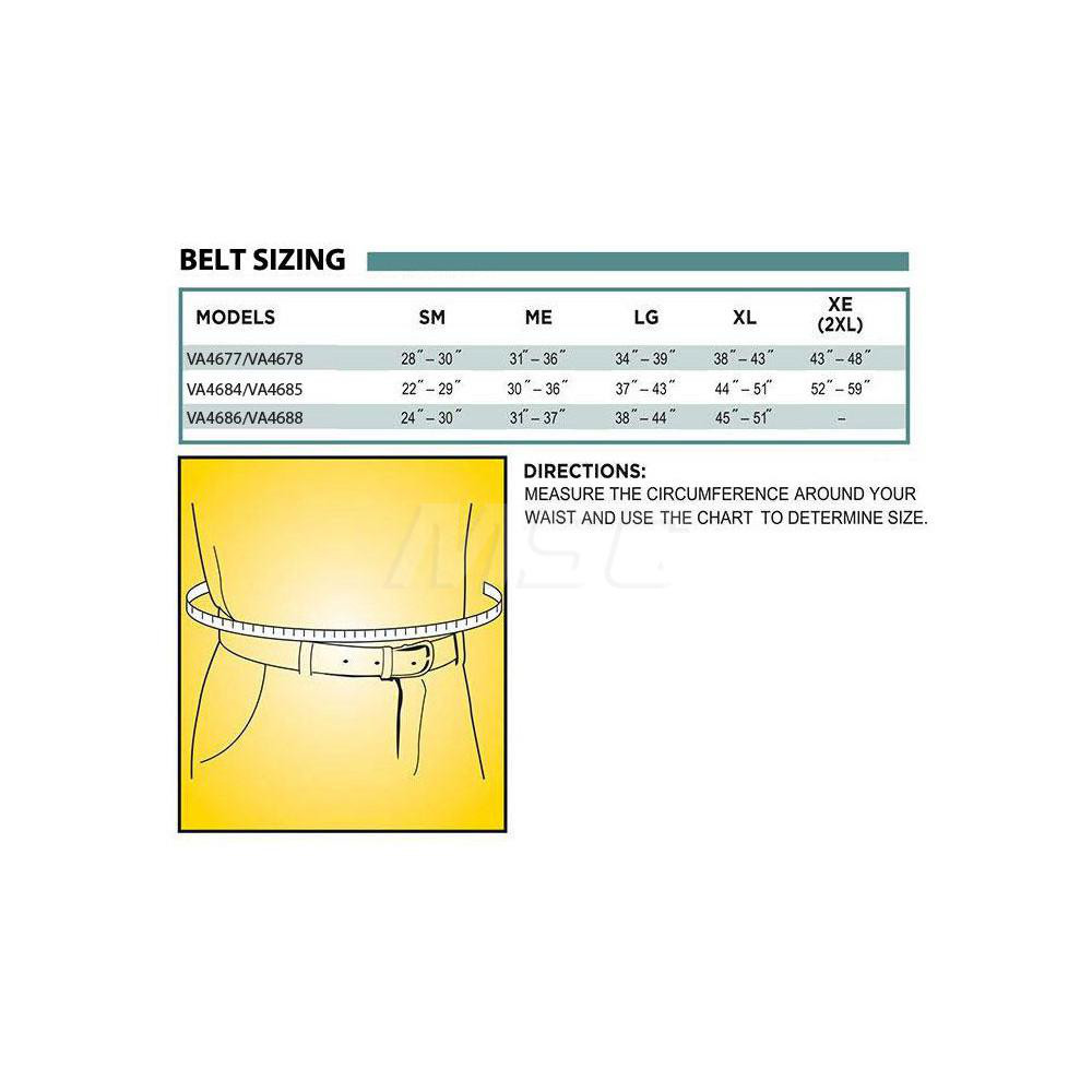 Valeo Series ?VRL6? Back Support Belt, Medium, 31 to 37" Waist, 6