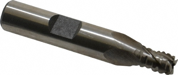 1/4" Diam 4-Flute 30° Cobalt Square Roughing & Finishing End Mill