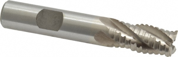 1/2" Diam 4-Flute 30° Cobalt Square Roughing & Finishing End Mill