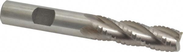 1/2" Diam 4-Flute 30° Cobalt Square Roughing & Finishing End Mill