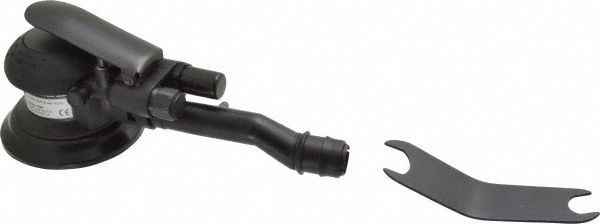 Air Orbital Sander: Round, 6" Pad, 12,000 OPM - 1/4" Inlet, 15.5 CFM