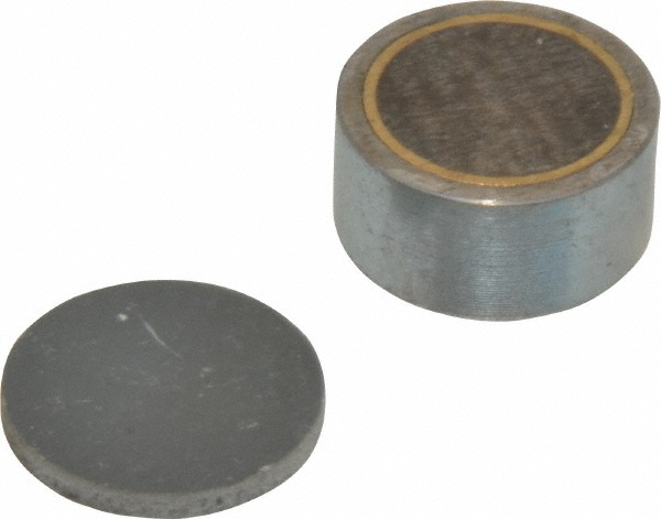 1/4-2 Thread, 1" Dia, 1/2" High, 46 Lb Average Pull Force, Neodymium Rare Earth Pot Magnet - 0.15" Deep Tapped Hole, Steel Pot, Uninsulated