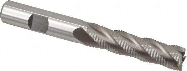 Value Collection 724-2122 Square End Mill: 1/2 Dia, 2 LOC, 1/2 Shank Dia, 4 OAL, 4 Flutes, Cobalt Image