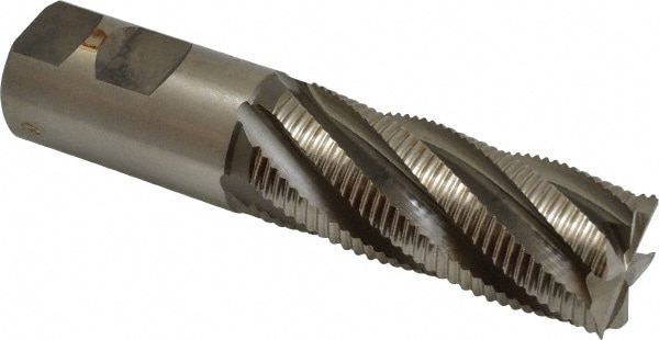 Value Collection 724-2308 Square End Mill: 1-1/4 Dia, 3 LOC, 1-1/4 Shank Dia, 5-1/2 OAL, 6 Flutes, Cobalt Image