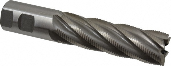 Value Collection 724-2311 Square End Mill: 1-1/4 Dia, 4 LOC, 1-1/4 Shank Dia, 6-1/2 OAL, 6 Flutes, Cobalt Image