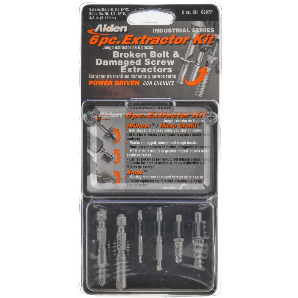 Power & Quick-Connect Screw Extractor & Drill: 6 Pc