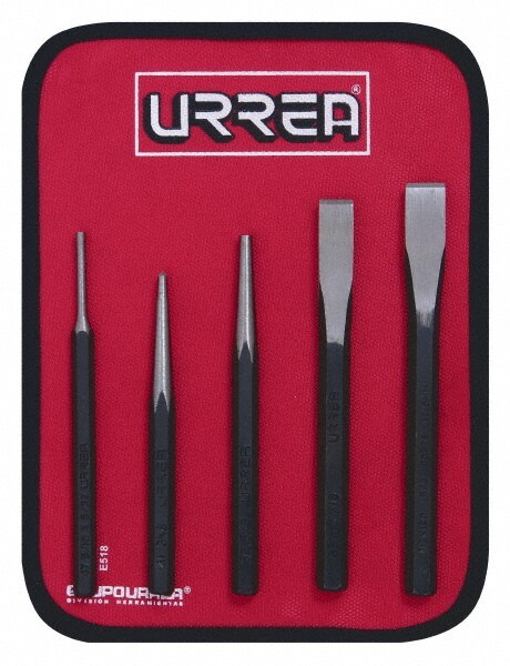 5 Piece Center, Drive, Nail & Pin Punch & Chisel Set