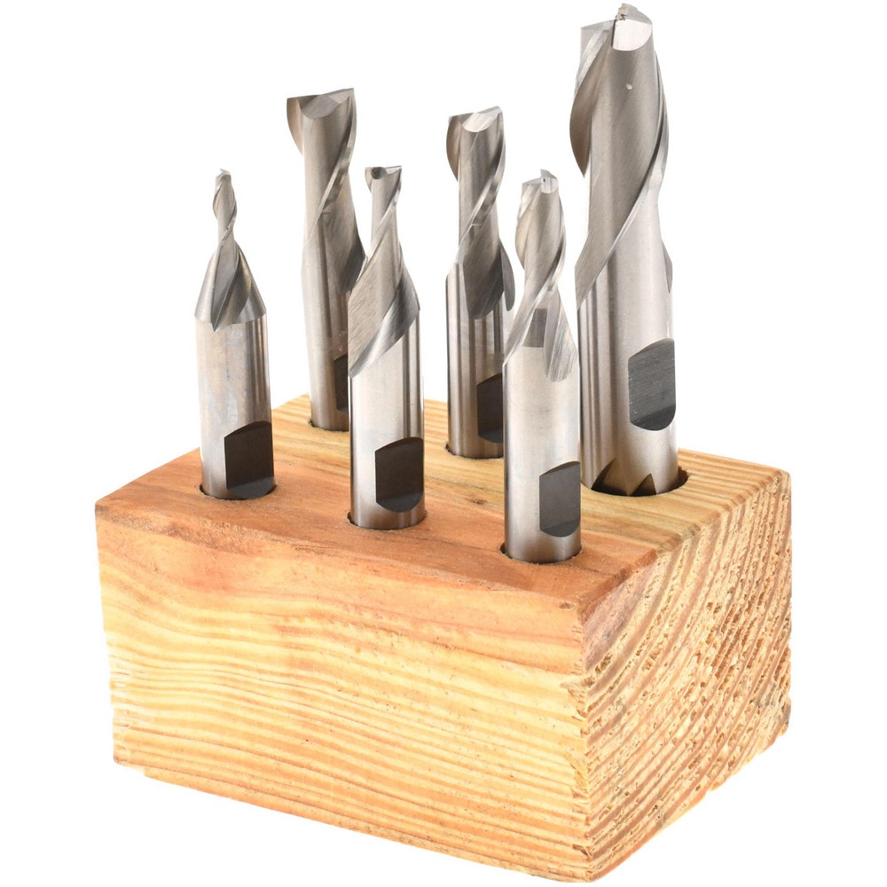 End Mill Set: 2 Flute, Square End