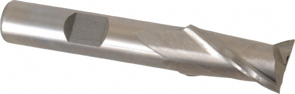 Value Collection 723-1041 Square End Mill: 1/2 Dia, 13/16 LOC, 3/8 Shank Dia, 2-1/2 OAL, 2 Flutes, Cobalt Image