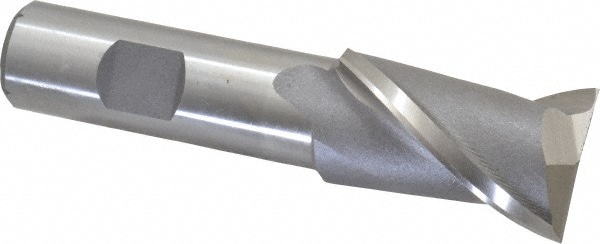 Value Collection 723-1108 Square End Mill: 1-1/16 Dia, 1-5/8 LOC, 3/4 Shank Dia, 3-7/8 OAL, 2 Flutes, Cobalt Image