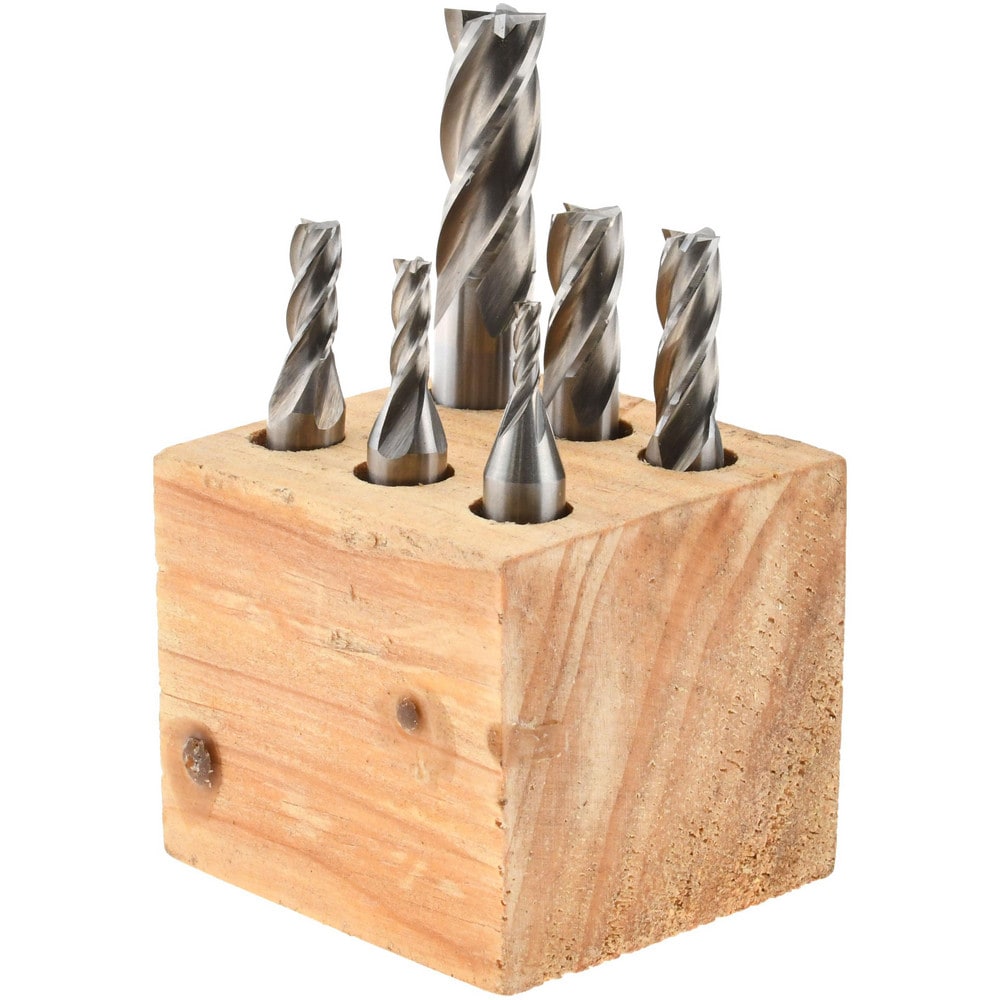 End Mill Set: 4 Flute, Square End