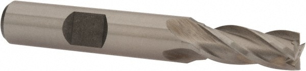 Value Collection 723-3207 Square End Mill: 5/16 Dia, 3/4 LOC, 3/8 Shank Dia, 2-1/2 OAL, 4 Flutes, Cobalt Image