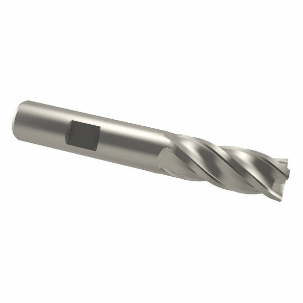 Value Collection 723-3901 Square End Mill: 7/16 Dia, 1 LOC, 3/8 Shank Dia, 2-11/16 OAL, 4 Flutes, Cobalt Image