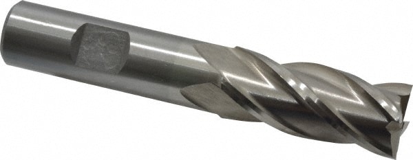 Value Collection 723-3215 Square End Mill: 11/16 Dia, 1-5/8 LOC, 5/8 Shank Dia, 3-3/4 OAL, 4 Flutes, Cobalt Image