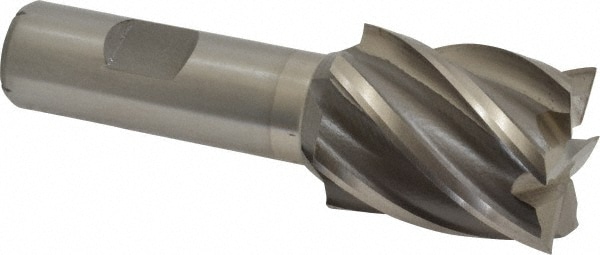 Value Collection 723-3928 Square End Mill: 1-1/4 Dia, 1-1/2 LOC, 3/4 Shank Dia, 3-7/8 OAL, 6 Flutes, Cobalt Image