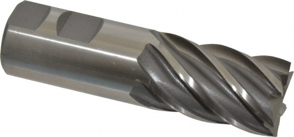 Value Collection 723-3228 Square End Mill: 1-1/4 Dia, 2 LOC, 1-1/4 Shank Dia, 4-1/2 OAL, 6 Flutes, Cobalt Image