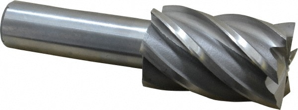 Value Collection 723-3930 Square End Mill: 1-5/16 Dia, 2 LOC, 3/4 Shank Dia, 4-3/8 OAL, 6 Flutes, Cobalt Image