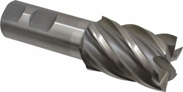 Value Collection 723-3931 Square End Mill: 1-3/8 Dia, 2 LOC, 1 Shank Dia, 4-1/2 OAL, 6 Flutes, Cobalt Image