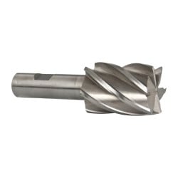 Value Collection 723-3938 Square End Mill: 1-1/2 Dia, 2 LOC, 3/4 Shank Dia, 4-3/8 OAL, 6 Flutes, Cobalt Image