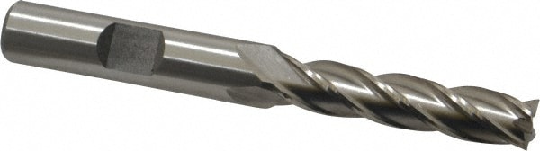 Value Collection 723-3303 Square End Mill: 5/16 Dia, 1-3/8 LOC, 3/8 Shank Dia, 3-1/8 OAL, 4 Flutes, Cobalt Image